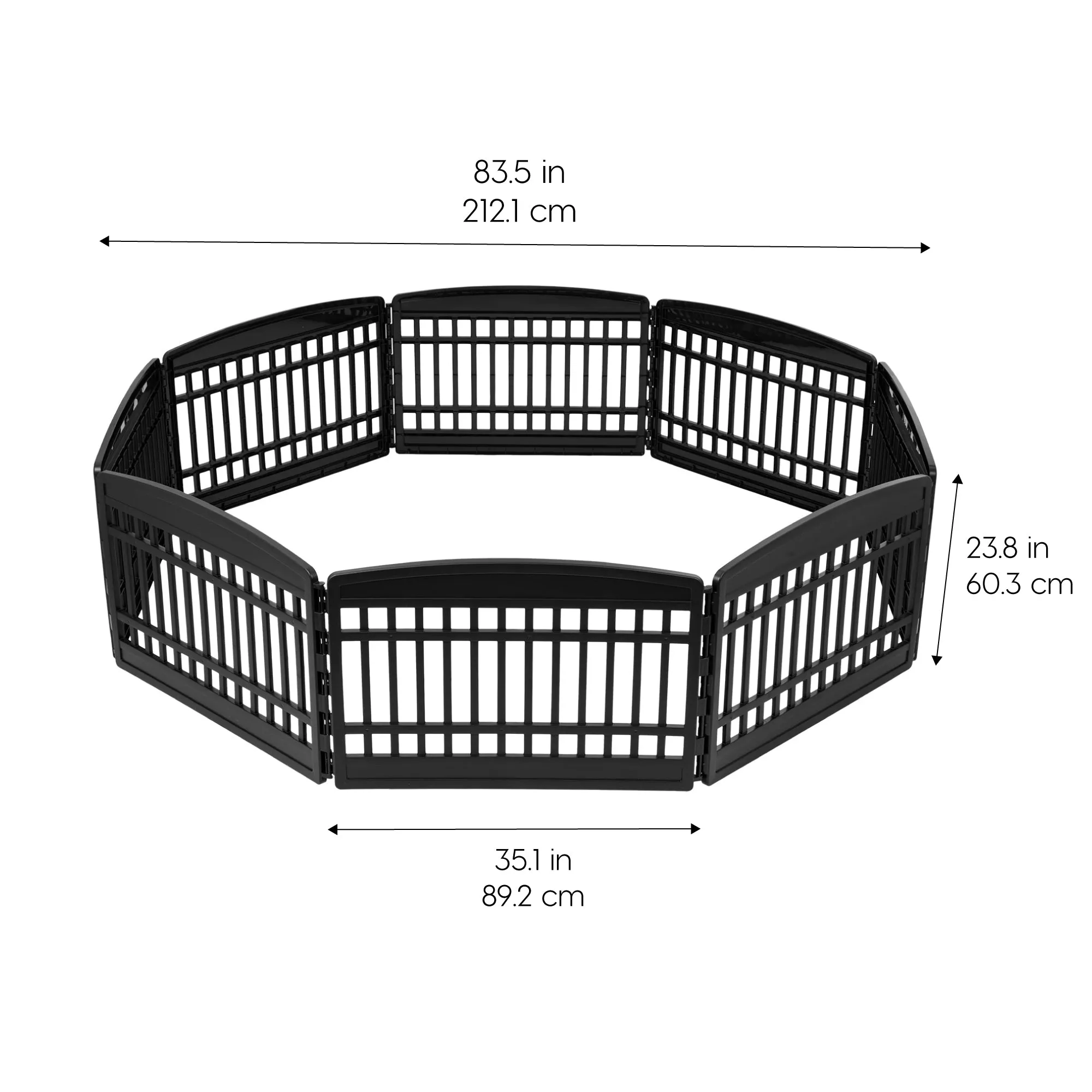 24" Exercise 8-Panel Pet Playpen without door