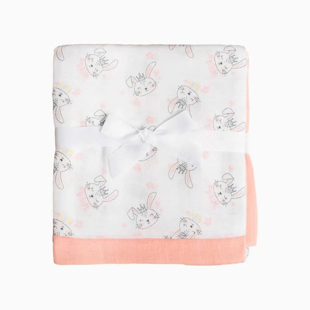 2pk Muslin Blankets - Fairy Bunny