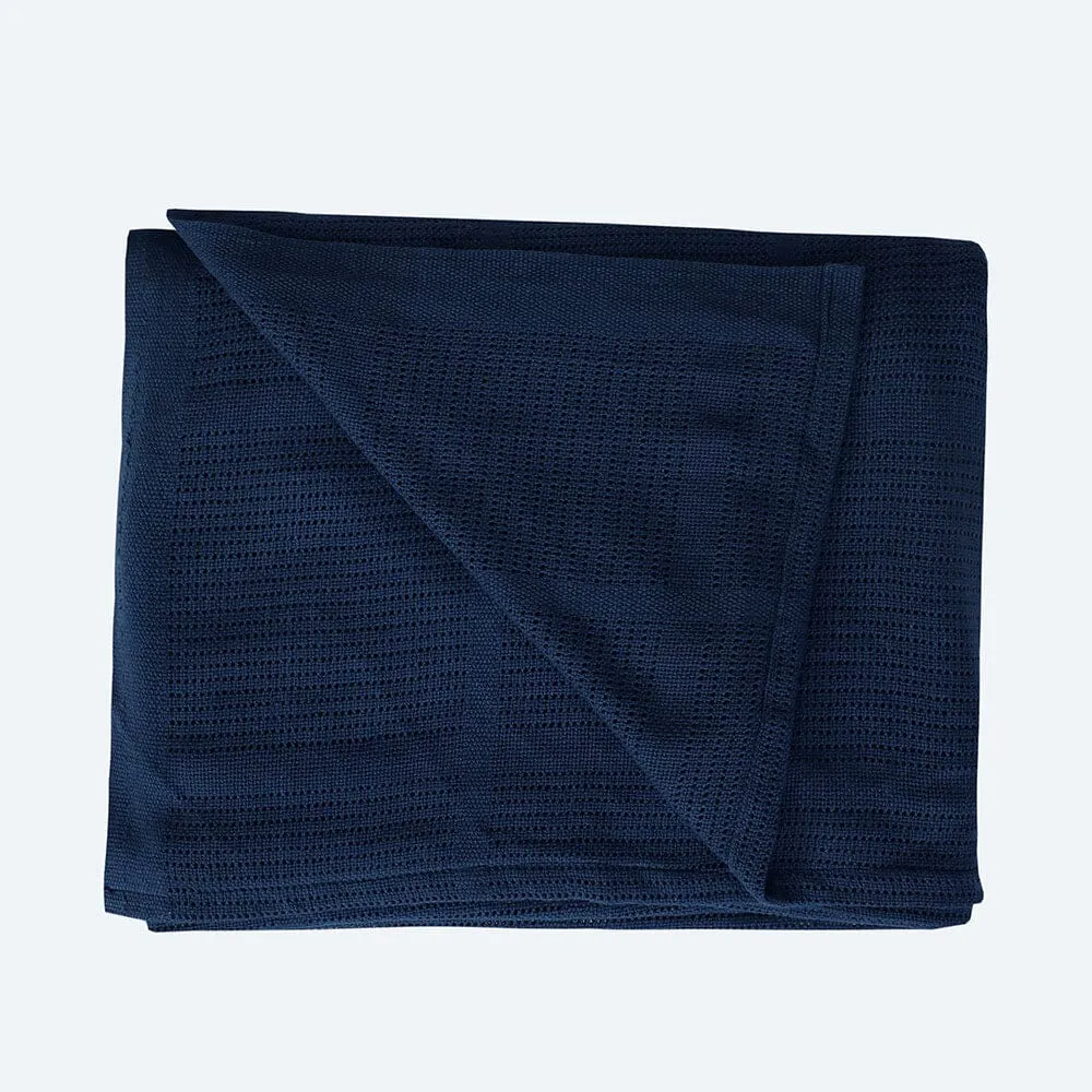 BABY CELLULAR BLANKET BLUE