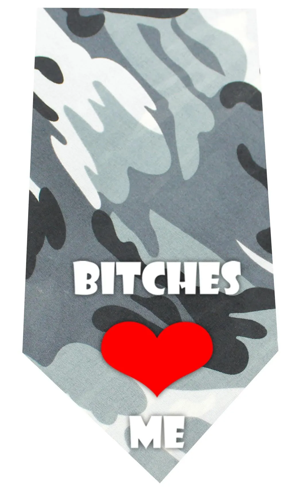 Bitches Love Me Screen Print Bandana Grey Camo