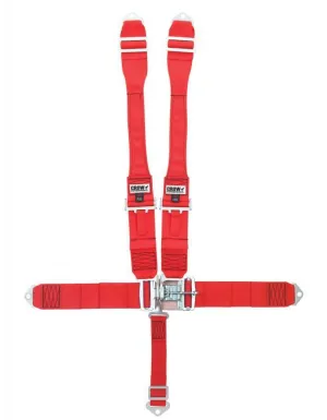 Crow QA 5-Way Duck Bill 3" Latch & Link - Dog Bone Harness - Red