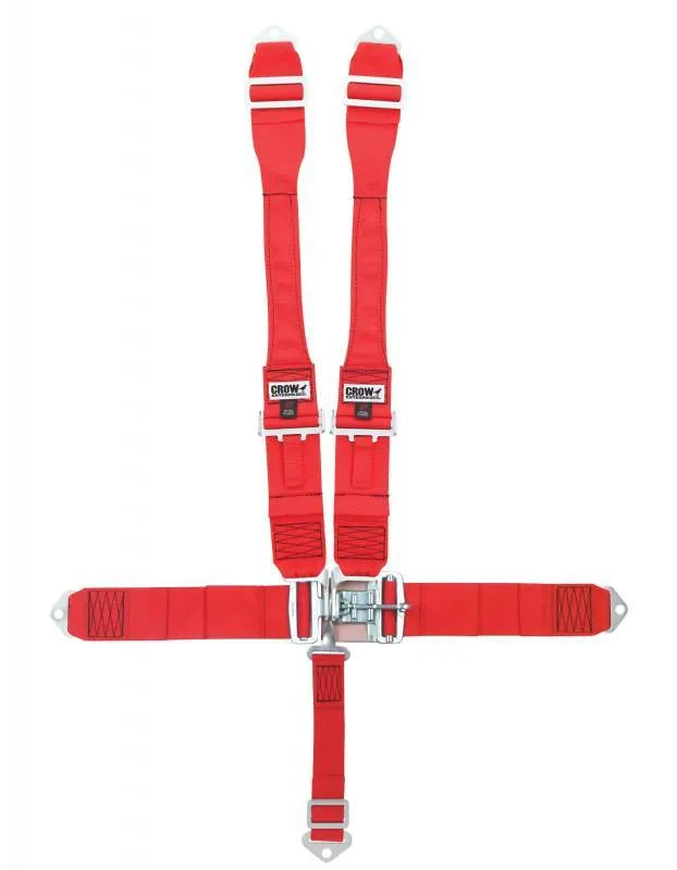 Crow QA 5-Way Duck Bill 3" Latch & Link - Dog Bone Harness - Red