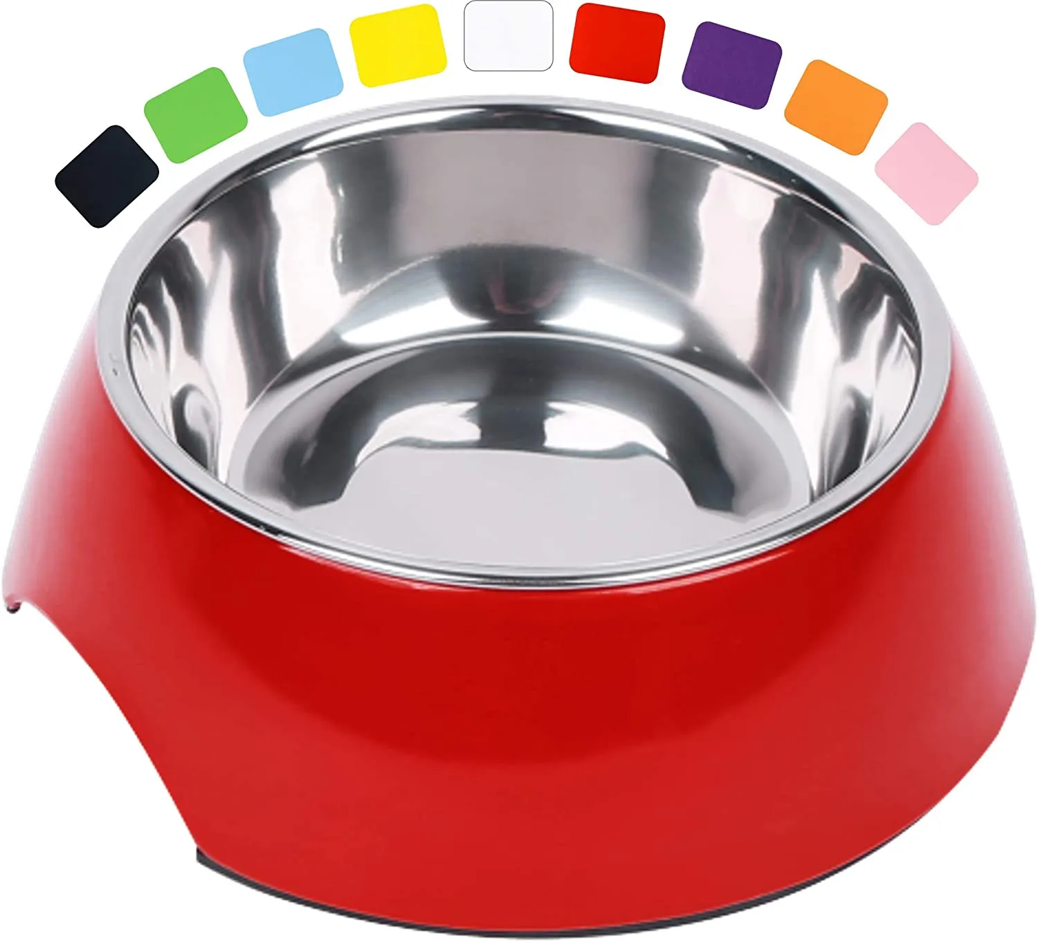 Dog Feeding Bowl - Non Slip And Dishwasher Safe Melamine Base With Removable