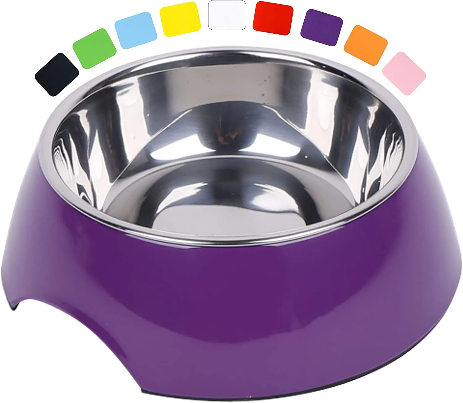 Dog Feeding Bowl - Non Slip And Dishwasher Safe Melamine Base With Removable