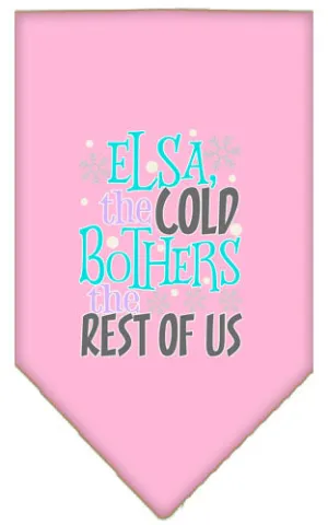 Elsa, The Cold Screen Print Bandana Light Pink Small