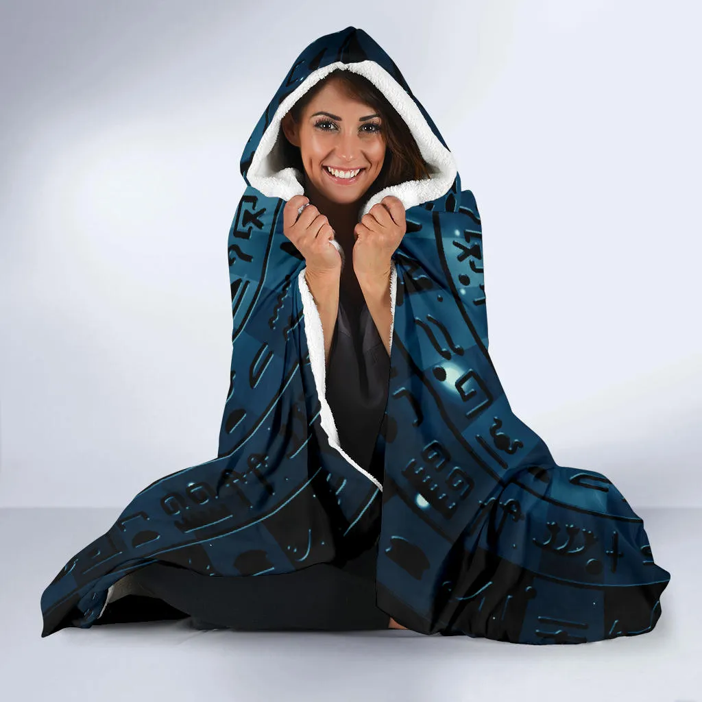 Eye of Horus Mandala - Blue | Hooded Blanket | Mandalazed