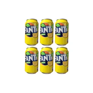 Fanta Lemon Flavoured Drink 330ml (Pack of 6) – Refreshing Citrus Soda for All Occasions