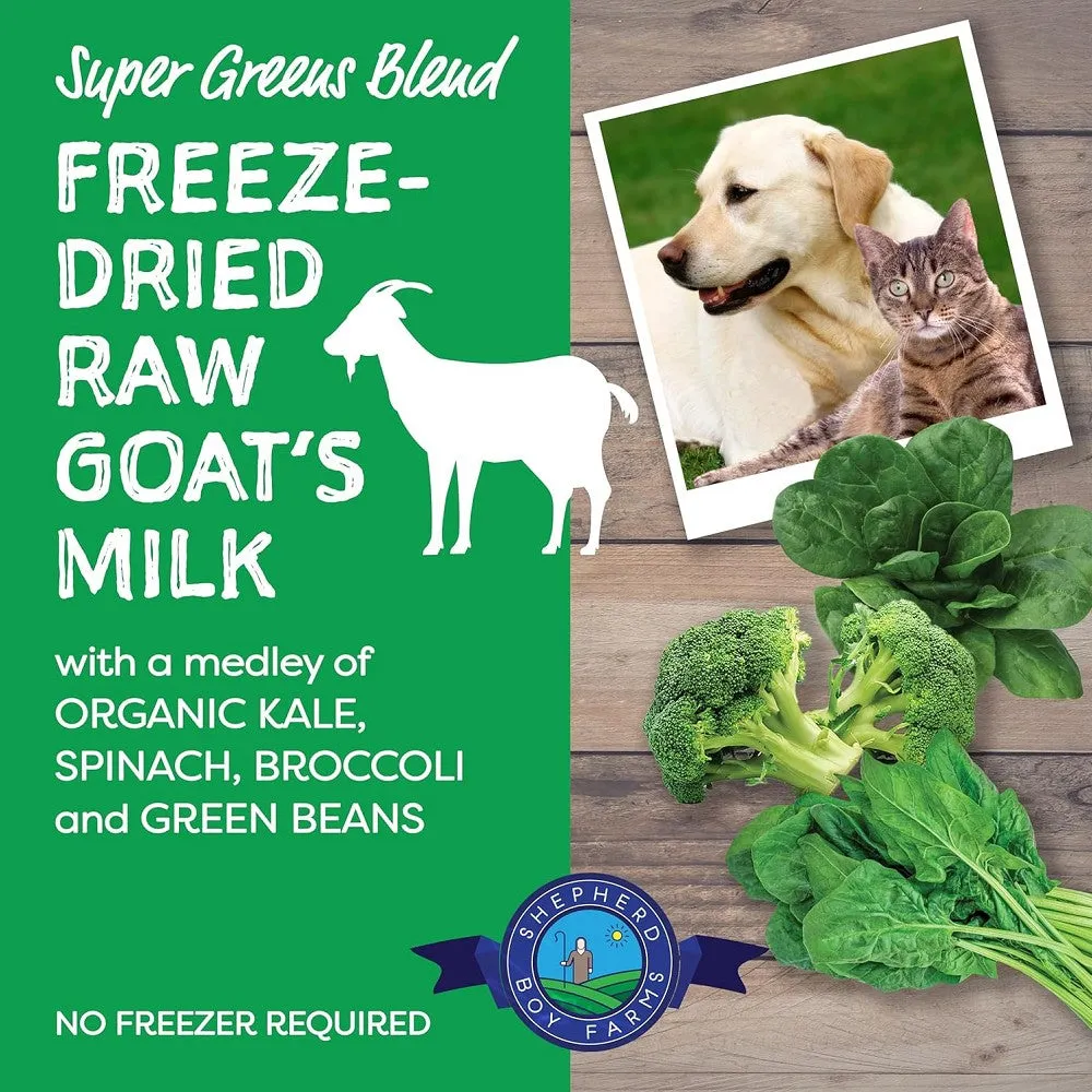 Freeze Dried Raw Goat's Milk Super Greens Blend for Dogs & Cats