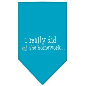 I really did eat the Homework Screen Print Bandana Turquoise Large