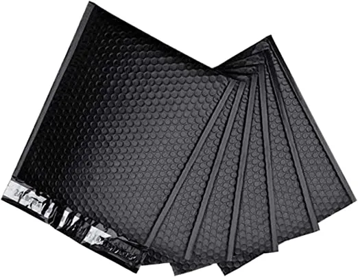 IMBAPRICE SELF SEAL 4 X 8#000 POLY BUBBLE MAILERS PADDED ENVELOPES BLACK 500 COUNT