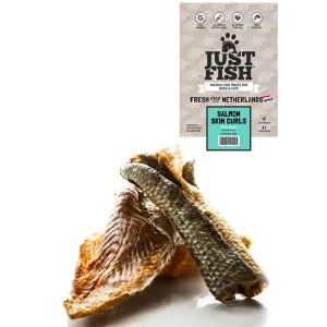 Just Fish Salmon Skin Curls Dog & Cat Treats 250g