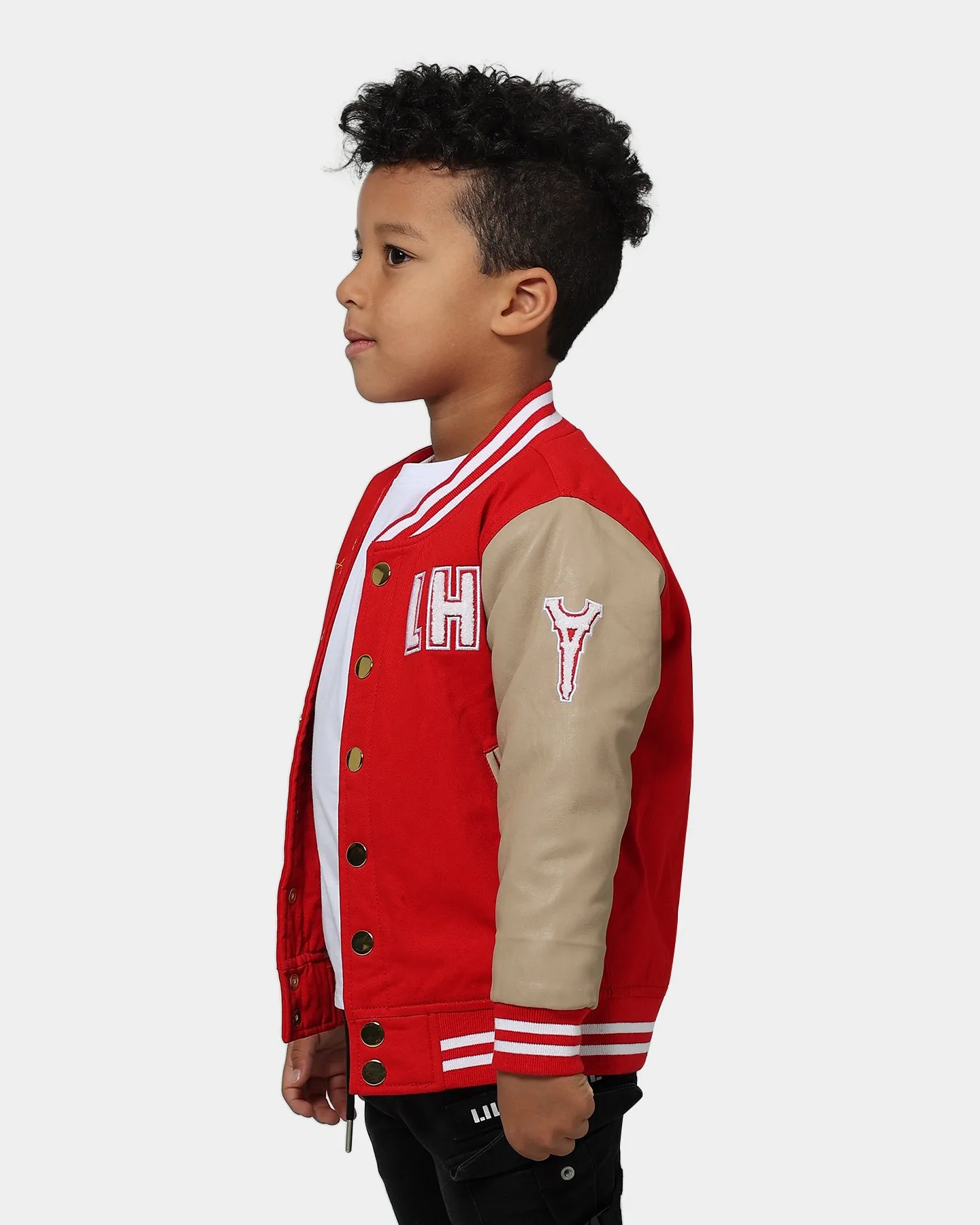 Lil Hommé Kid's MVP Varsity Jacket Red