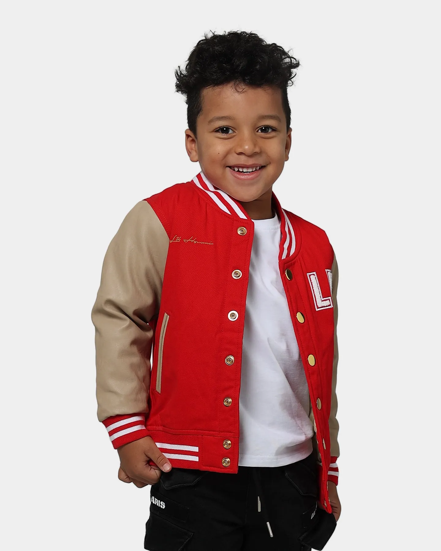 Lil Hommé Kid's MVP Varsity Jacket Red