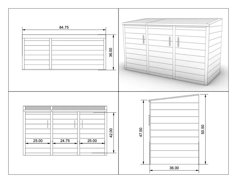 Mahogany Trash Enclosure