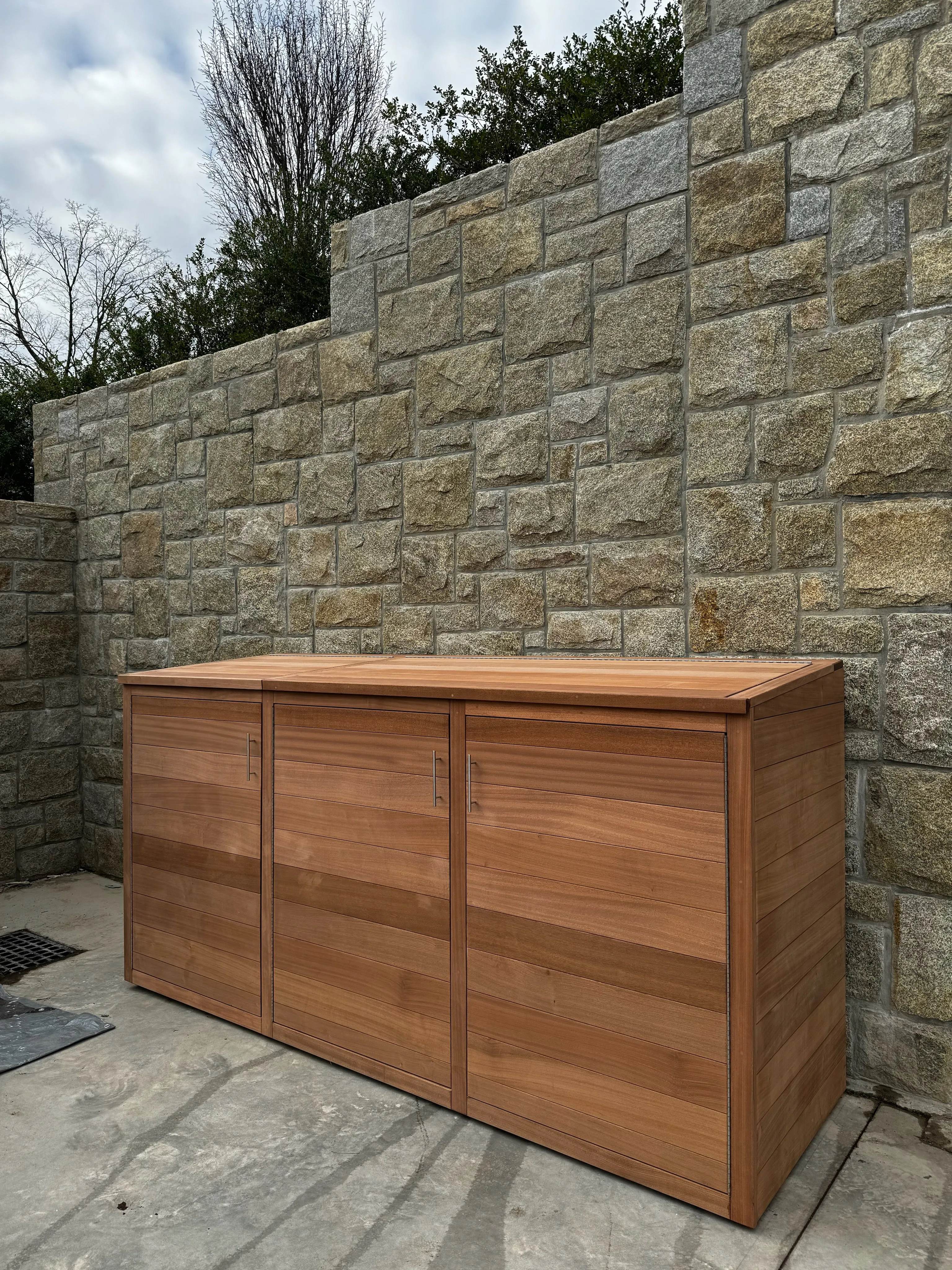 Mahogany Trash Enclosure