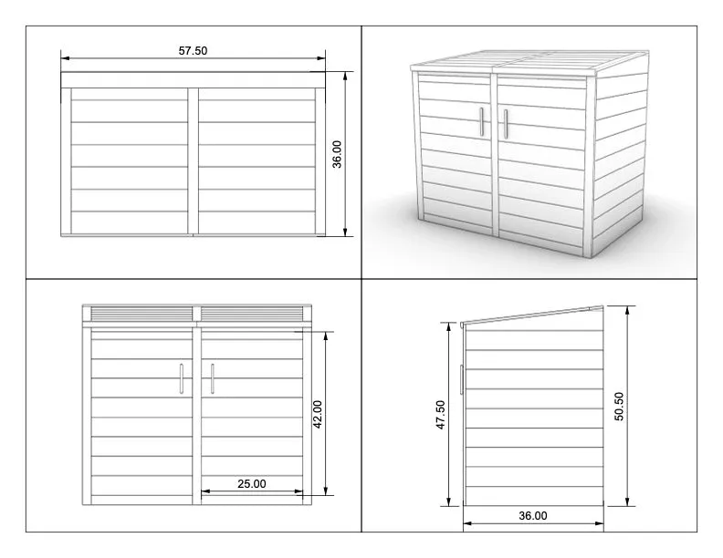 Mahogany Trash Enclosure