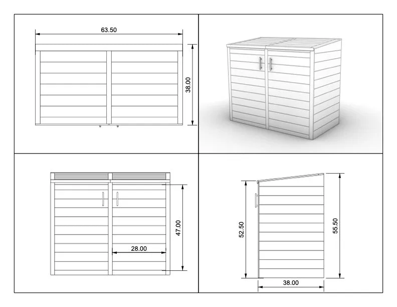 Mahogany Trash Enclosure