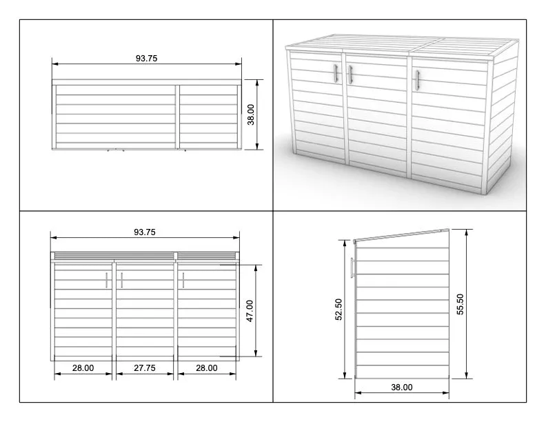 Mahogany Trash Enclosure