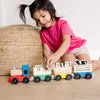 Melissa & Doug Wooden Farm Train Toy Set