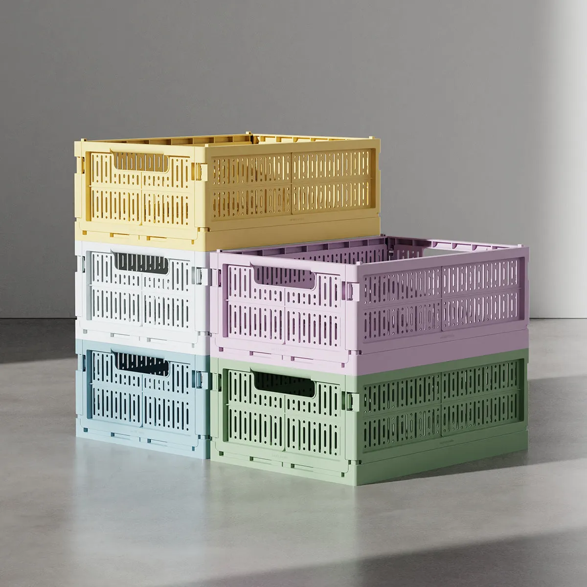 MIDI FOLDING CRATE // GREEN BEAN GREEN