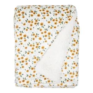 Minky Blanket (Mustard Tinny Floral)