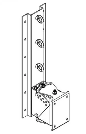 One Systems PT76.M 316 Grade (Marine) Stainless Steel Pan/Tilt Bracket For 112.HTH, 118.HSB, 212.HC, 312.HC And CFA-2.HTH (Black)