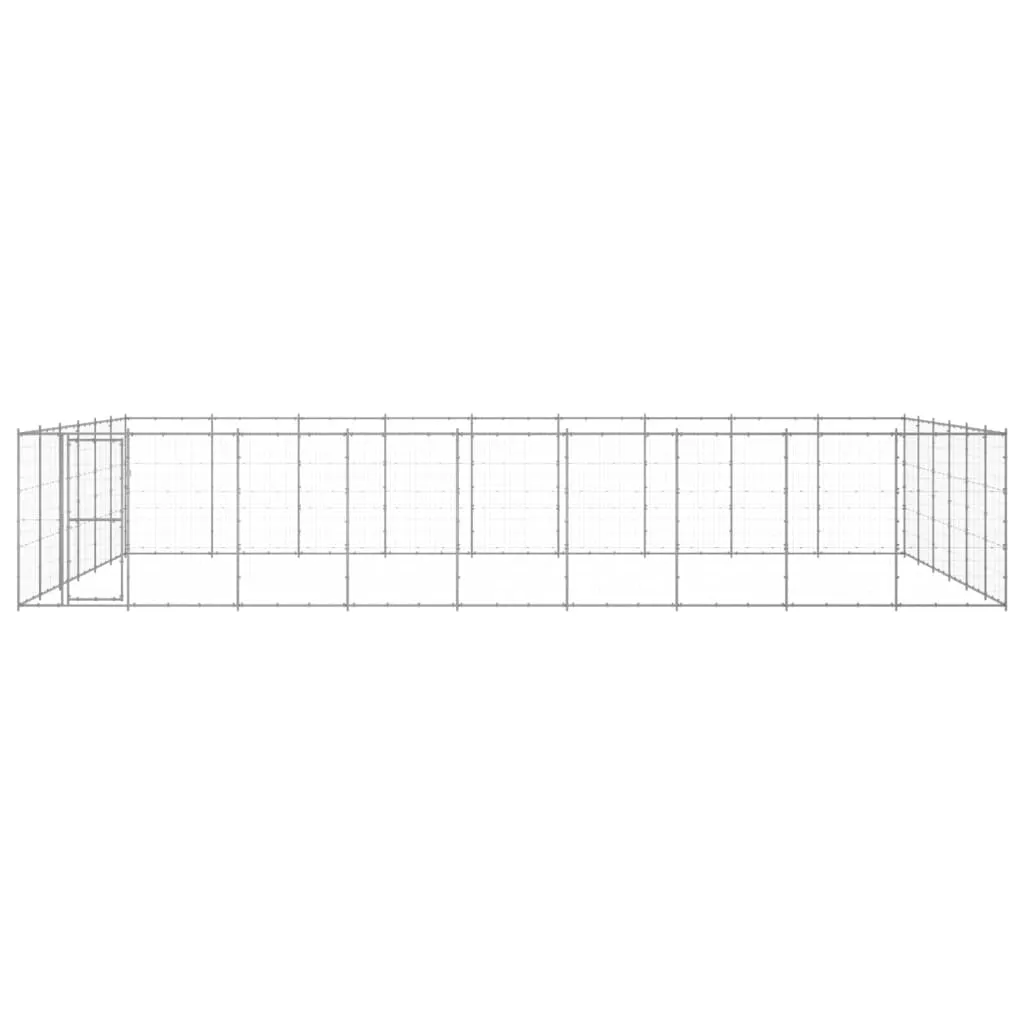 Outdoor Dog Kennel Galvanised Steel 65.34 m²