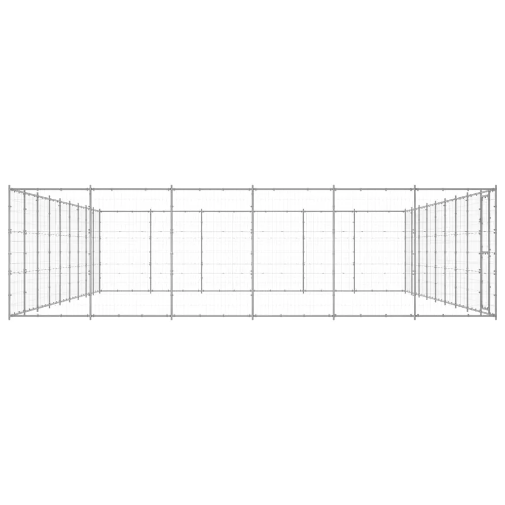 Outdoor Dog Kennel Galvanised Steel 65.34 m²