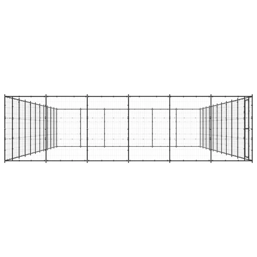 Outdoor Dog Kennel Steel 79.86 m²