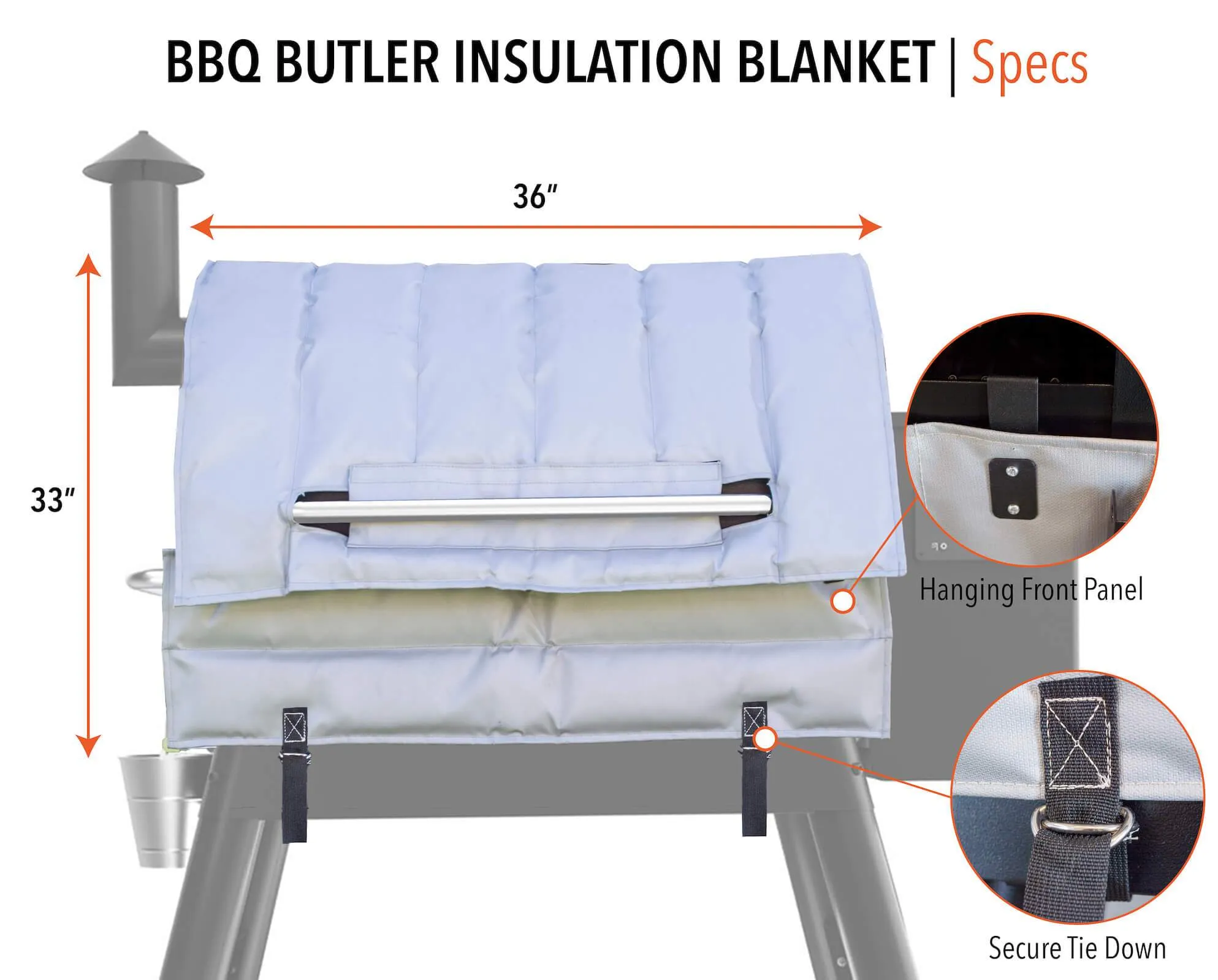 Pellet Grill/Smoker Insulation Blankets - Two Sizes