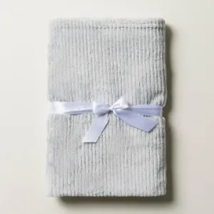 Rib Waffle Blanket Grey