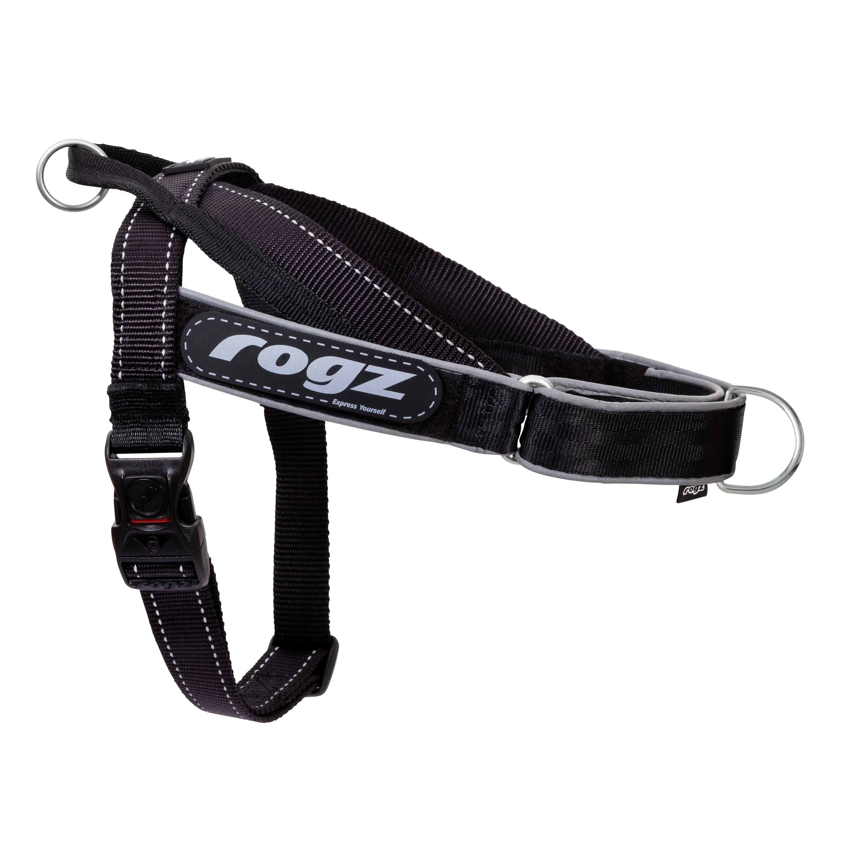 Rogz Utility LetzGo Personalised Harness Black Med/Lge=^._.^=