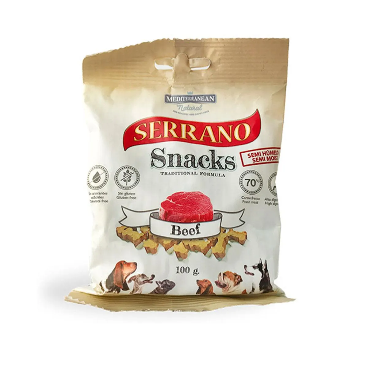 Serrano Snacks | Dog Training Treats | Natural Bitesize Bones - 100g