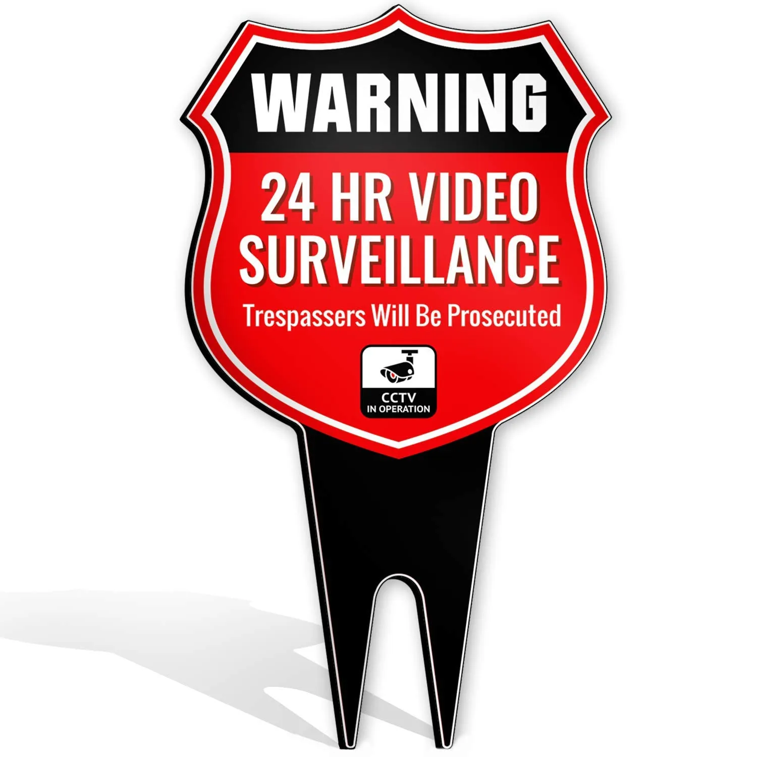 Signs Authority Warning 24 Hour Video Surveillance Sign - No Trespassing Outdoor Signage