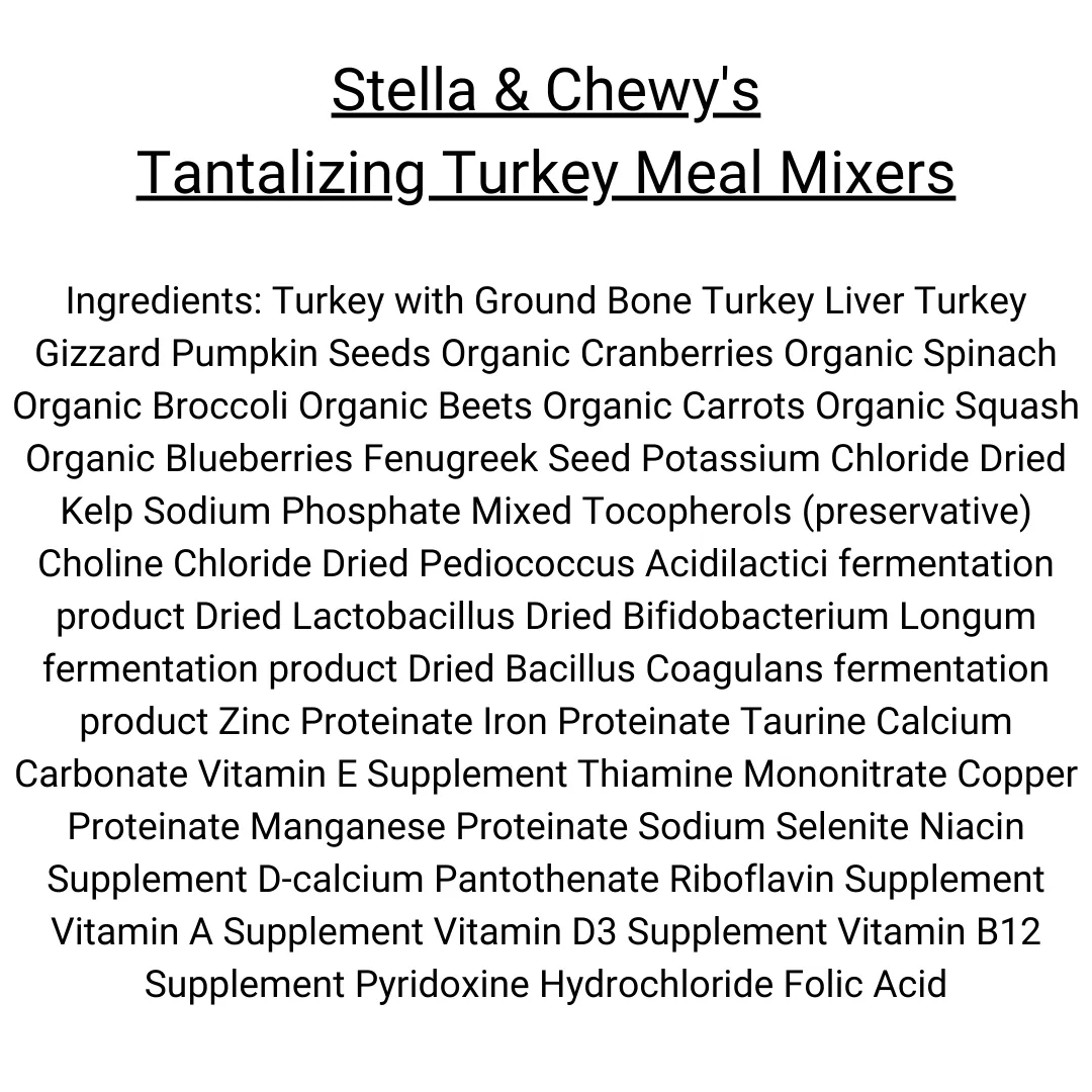 Stella & Chewy's - Meal Mixers, Tantalizing Turkey