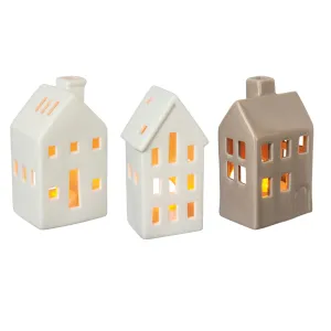 Stoneware Lighted Houses