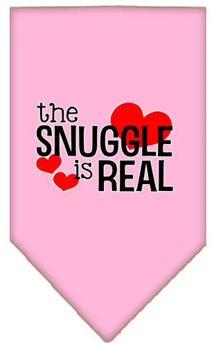 The Snuggle Is Real Screen Print Bandana Light Pink Small