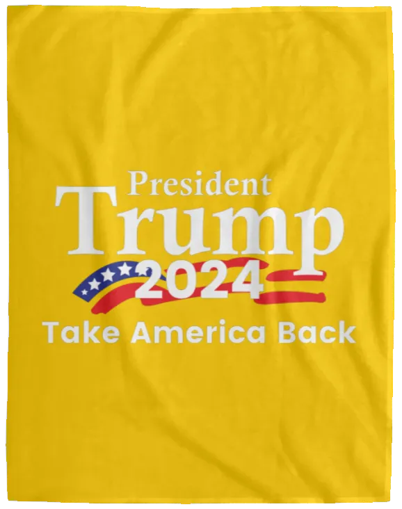 Trump Take America Back 2024 Fleece Blanket - 60x80