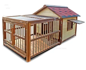 Waterproof and Rainproof  Dog House solid wood large model