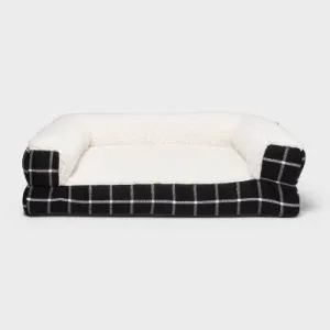 Window Pane Plaid Pillow Couch Dog Bed - L - Boots & Barkley™