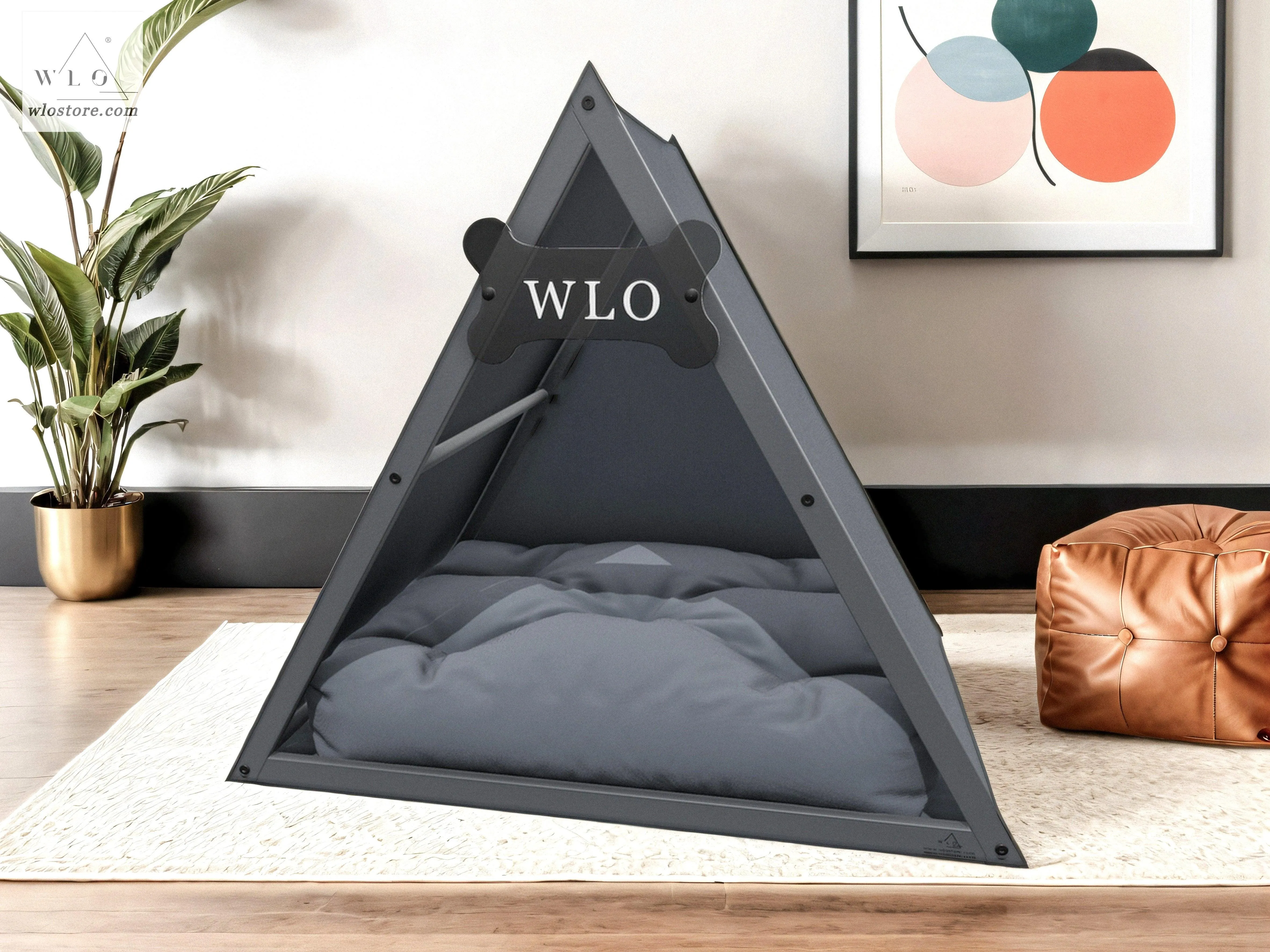 WLO® Gray Lakota Modern Dog House