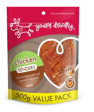 Yours Droolly Chicken Tenders Dog Treats 500g