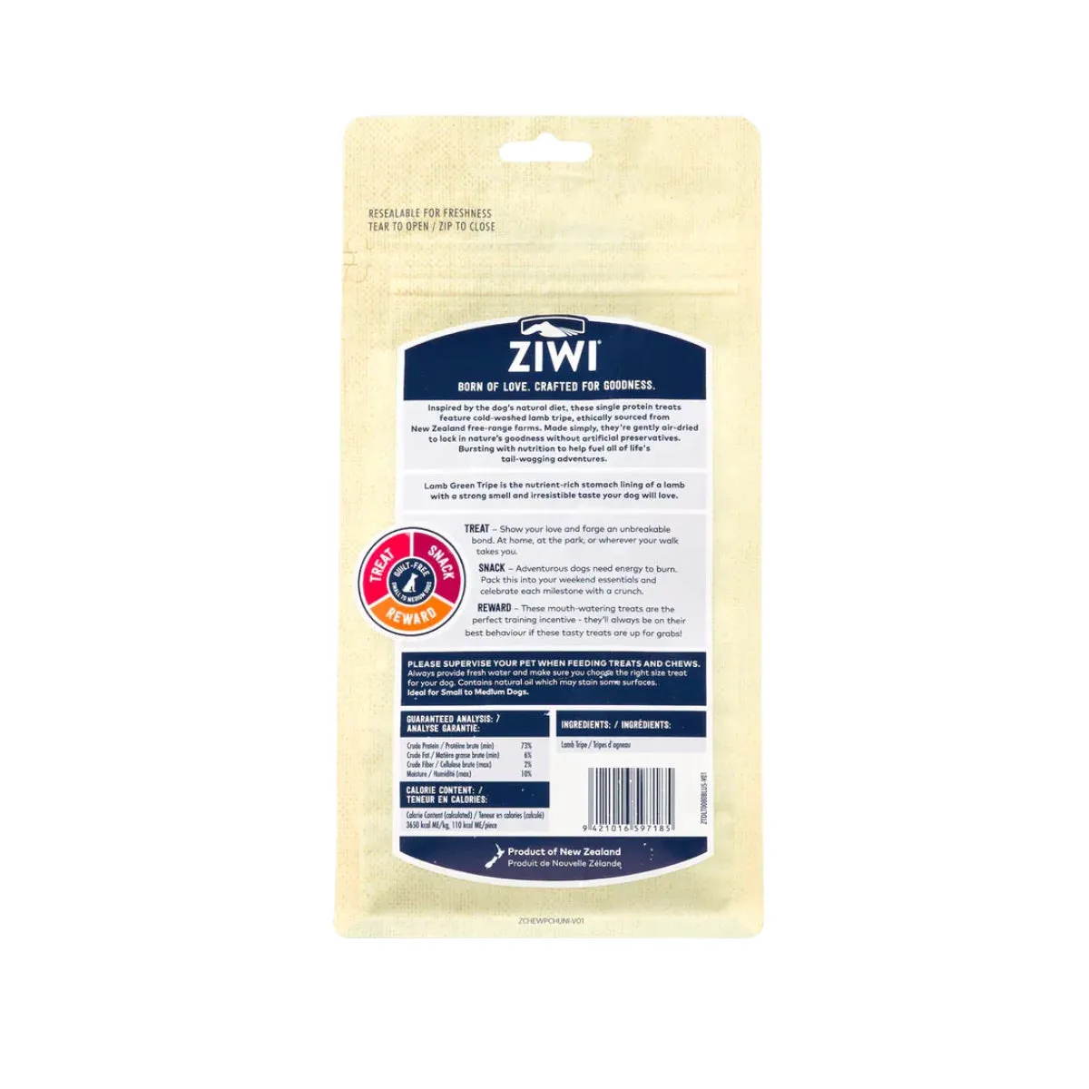 ZiwiPeak Oral Healthcare Chews - Lamb Green Tripe 80g